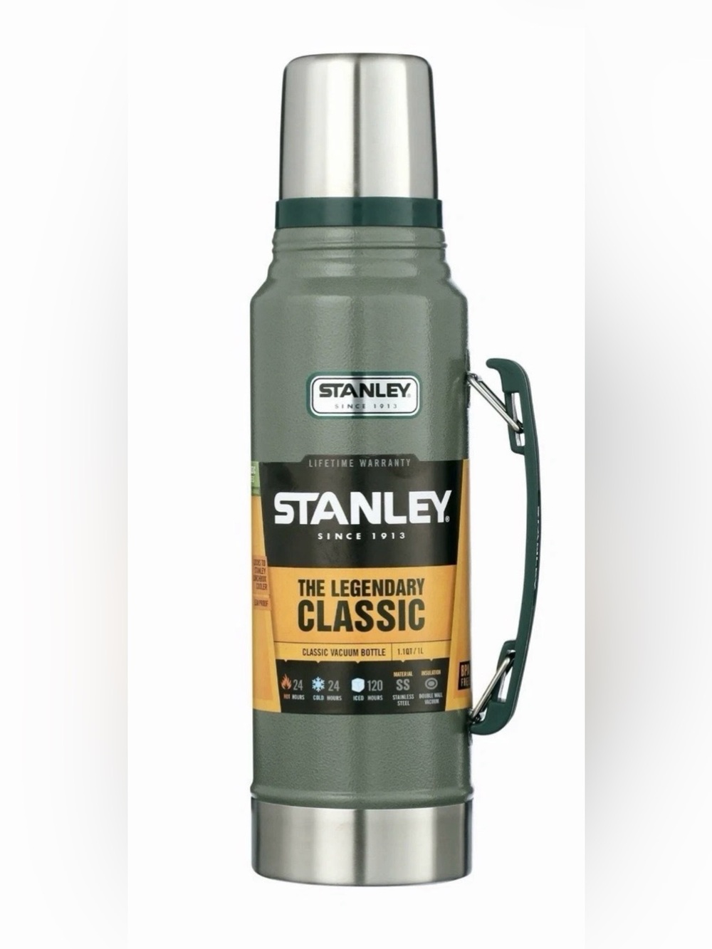 New Stanley Legendary Classic Vacuum Bottle Thermos 1.1 qt 1L Stainless Steel